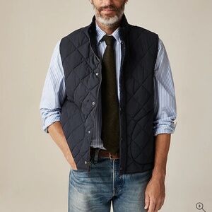 J Crew navy Quilted vest